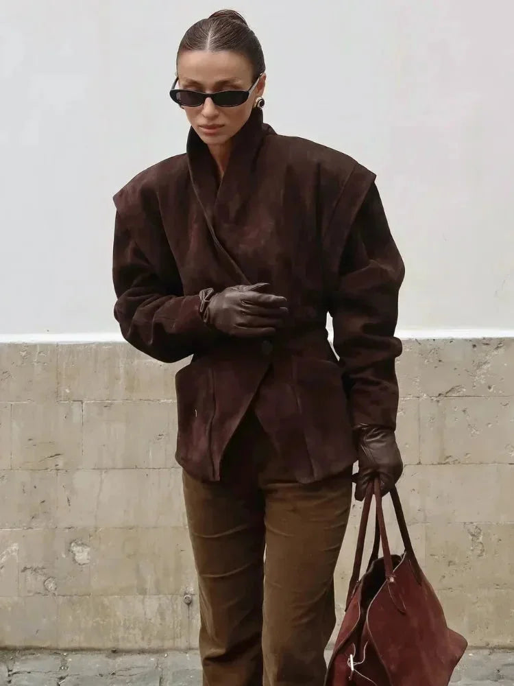 Women's Winter Long Sleeve Button Coat | Oversized