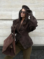 Women's Winter Long Sleeve Button Coat | Oversized