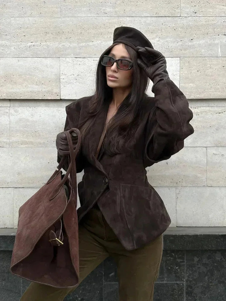 Women's Winter Long Sleeve Button Coat | Oversized