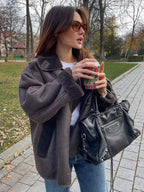 Women's Casual Button Up Oversized Jacket | Winter