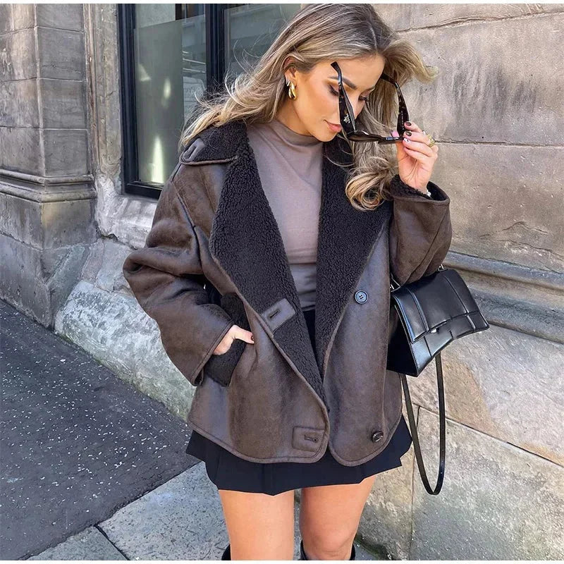 Women's Casual Button Up Oversized Jacket | Winter