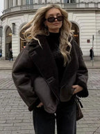 Women's Casual Button Up Oversized Jacket | Winter