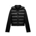 Women's Winter Black Puffer Jacket | Hooded