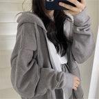 Women's Oversized Zip Up Jacket | Hooded