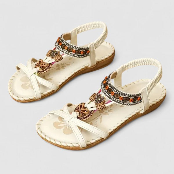 Women's Bohemian Flat T-Strap Sandals | Ankle Strap