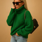 Women's Winter Knit Turtleneck Sweater | Chunky