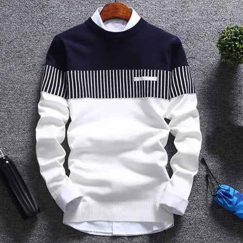 Men’s Printed Crew Neck Sweater | Long Sleeve