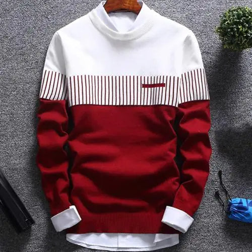 Men’s Printed Crew Neck Sweater | Long Sleeve
