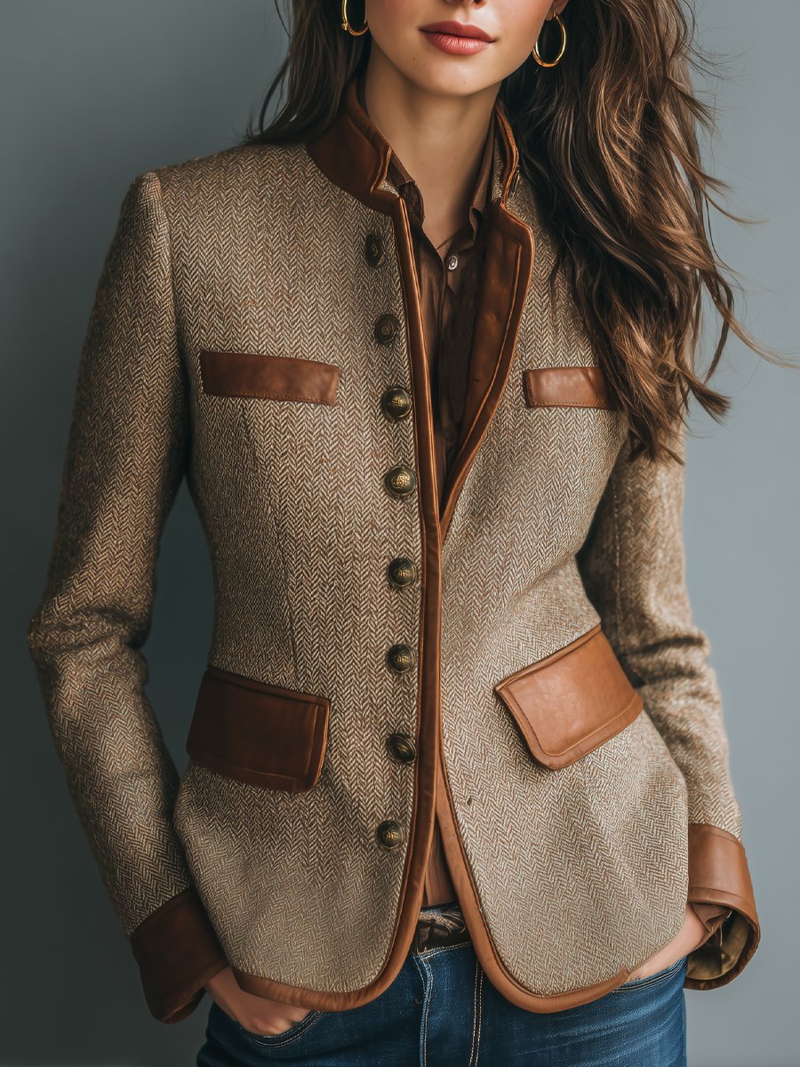 Women's Button Up Winter Jacket | Brown