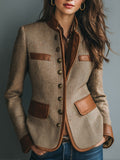 Women's Button Up Winter Jacket | Brown