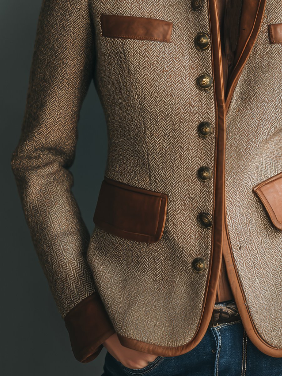 Women's Button Up Winter Jacket | Brown