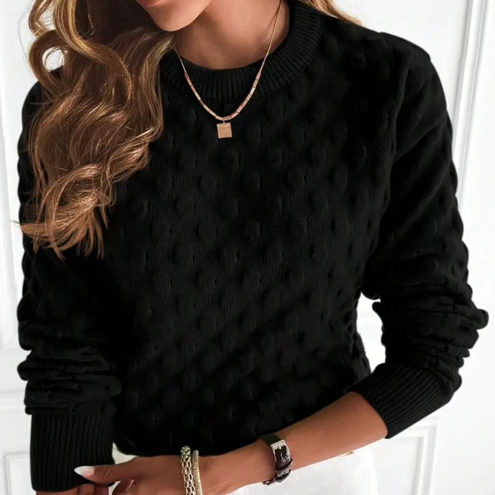 Women’s Warm Knit Sweater | Crew Neck