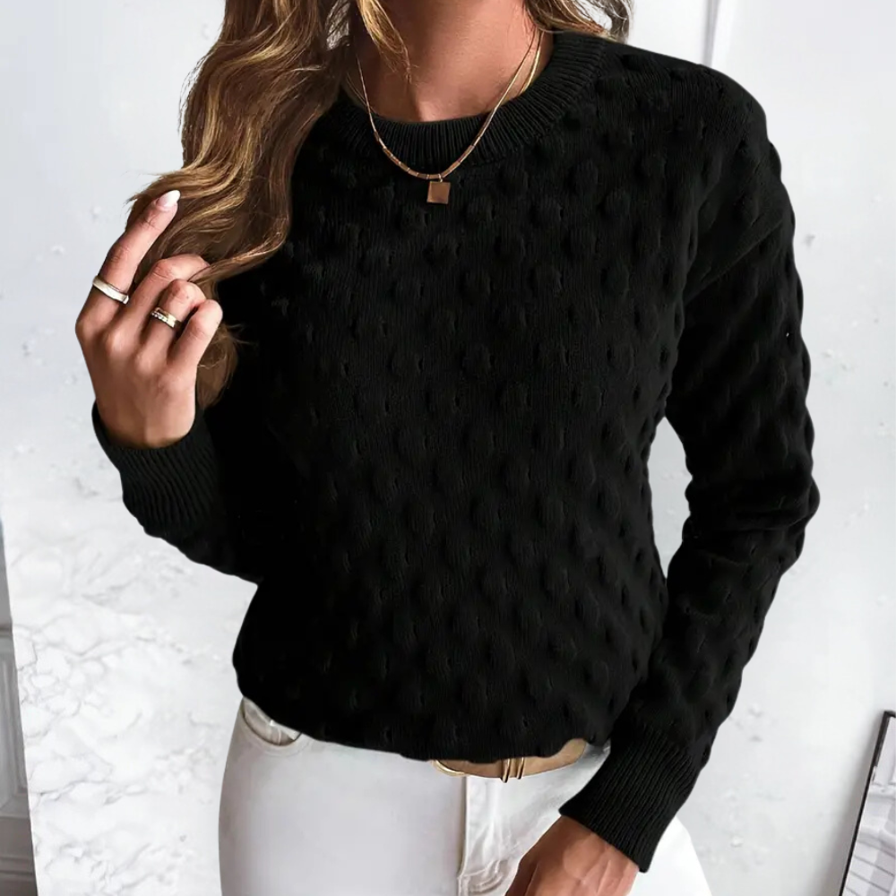 Women’s Warm Knit Sweater | Crew Neck