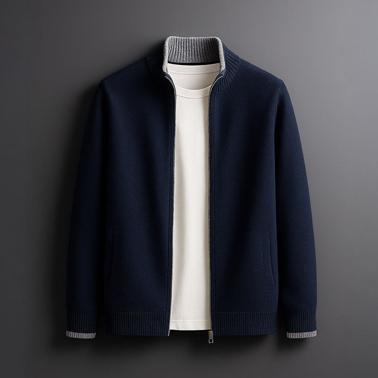 Men's Casual Zip Up Winter Jacket | Knit